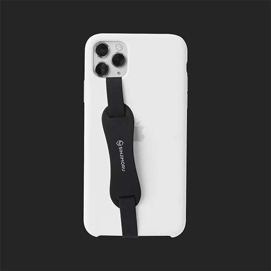 SINJI loop stand elasticated silicone phone strap