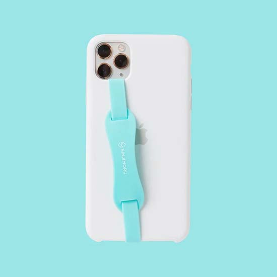 SINJI loop stand elasticated silicone phone strap