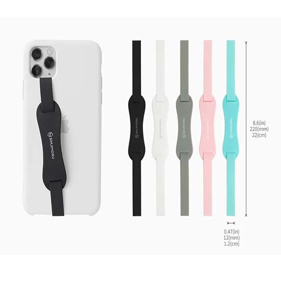 SINJI loop stand elasticated silicone phone strap