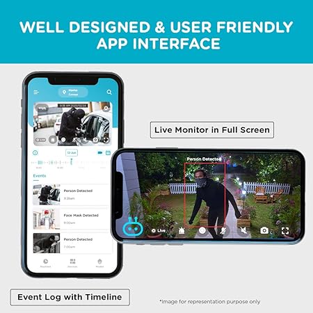 Qubo Outdoor Security Camera (Black) from Hero Group | 2MP 1080p Full HD | Night Vision | Mobile App Connectivity | Cloud & SD Card Recording