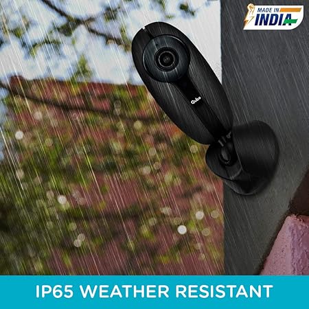 Qubo Outdoor Security Camera (Black) from Hero Group | 2MP 1080p Full HD | Night Vision | Mobile App Connectivity | Cloud & SD Card Recording