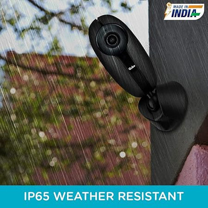 Qubo Outdoor Security Camera (Black) from Hero Group | 2MP 1080p Full HD | Night Vision | Mobile App Connectivity | Cloud & SD Card Recording