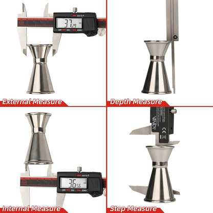 VINCA IP54 Grade Digital Caliper | DCLA-0605 6 Inch/150mm | Inch/Millimeter/Fraction Conversion | Stainless Steel | Large LCD Screen